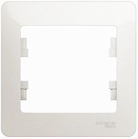 Рамка горизонтальная Systeme Electric Glossa 1-м. перламутр картинка